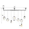 Pendelleuchte Hanglamp Antraciet, 7-lichts