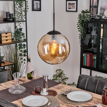 Gastor Hanglamp, Kogellampje Amber, 1-licht