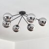 Gastor Plafondlamp, Kogellampje 80 cm Chroom, Rookkleurig, 6-lichts