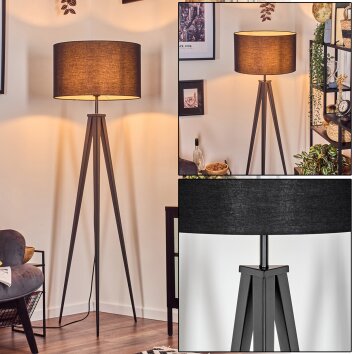 Flemming Staande lamp Zwart, 1-licht