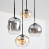 Soutinho Hanglamp, Kogellampje Amber, Duidelijk, Rookkleurig, 4-lichts