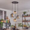 Soutinho Hanglamp, Kogellampje Amber, Duidelijk, Rookkleurig, 4-lichts