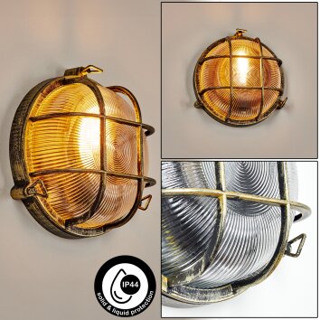 Godel Wandlamp voor buiten Goud, Zwart, 1-licht