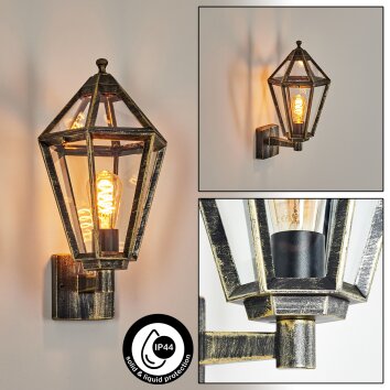 Falfosa Wandlamp voor buiten Goud, Zwart, 1-licht