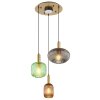 Globo NORMY Hanglamp Messing, 3-lichts