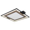 Globo GABALDO Plafondlamp LED houtlook, Zwart, Wit, 1-licht