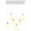 Globo Maxy Hanglamp Chroom, Wit, 6-lichts