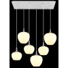 Globo Maxy Hanglamp Chroom, Wit, 6-lichts