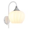 Globo Maxy Wandlamp Chroom, Wit, 1-licht