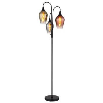 Globo Lavus Staande lamp Zwart, 3-lichts