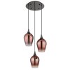 Globo Lavus Hanglamp Chroom, Zwart, 3-lichts