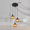 Globo Zumba Hanglamp Zwart, 3-lichts