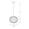 Globo Galway Hanglamp LED Nikkel mat, 1-licht