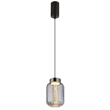 Globo Fluoro Hanglamp LED Zwart, 1-licht