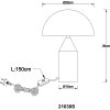 Paddenstoel look  Globo Atoma Tafellamp Zandkleurig, 2-lichts