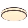 Globo Betha Plafondlamp LED Bruin, Wit, 1-licht, Afstandsbediening, Kleurwisselaar