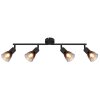 Globo Satella Plafondlamp, Plafondspot, Wandlamp, Muurspot Zwart, 4-lichts