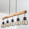 Gondo Hanglamp Bruin, Zwart, 5-lichts