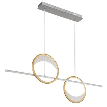 Globo Umbra Hanglamp LED Goud, Zilver, 1-licht, Afstandsbediening