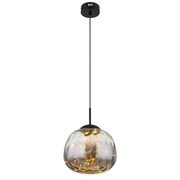 Globo Firefly Hanglamp LED Zwart, 1-licht