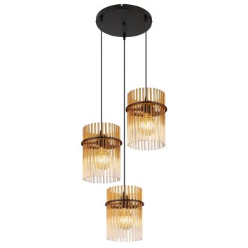 Globo Gorley Hanglamp Zwart, 3-lichts