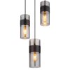 Globo Scarfina Hanglamp Zwart, 3-lichts