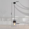 Globo Scarfina Hanglamp Zwart, 1-licht