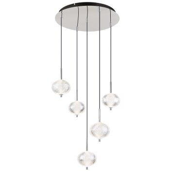 Globo Aida Hanglamp LED Chroom, 1-licht