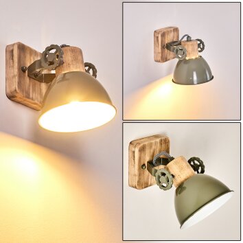 Orny Muurlamp Hout licht, 1-licht