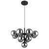 Globo Grappy Hanglamp Zwart, 13-lichts