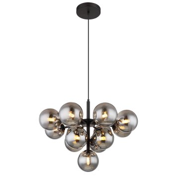 Globo Grappy Hanglamp Zwart, 13-lichts