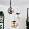 Gastor Hanglamp, Kogellampje Amber, Duidelijk, Rookkleurig, 3-lichts