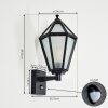 Falfosa Wandlamp voor buiten Zwart, 1-licht, Bewegingsmelder