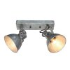 steenhouwer Gearmetal Plafondlamp, Plafondspot Oud zilver, 2-lichts