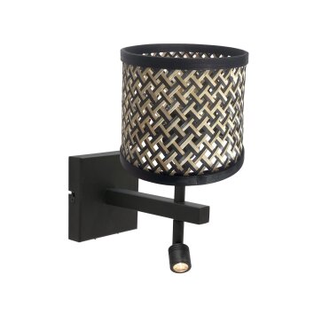 steenhouwer Stang Wandlamp LED Zwart, 2-lichts