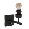 steenhouwer Stang Wandlamp Zwart, 1-licht