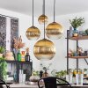 Koyoto Hanglamp, Kogellampje, Hanglamp Goud, Duidelijk, 4-lichts