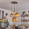 Koyoto Hanglamp, Kogellampje, Hanglamp Goud, Duidelijk, 4-lichts