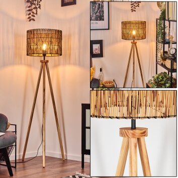 Cando Staande lamp Natuurlijke kleuren, Zwart, 1-licht