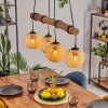 Basto Hanglamp, Kogellampje, Hanglamp Natuurlijke kleuren, Zwart, 4-lichts