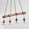 Koyoto Hanglamp, Kogellampje, Hanglamp Natuurlijke kleuren, Zwart, 4-lichts