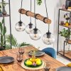 Koyoto Hanglamp, Kogellampje, Hanglamp Natuurlijke kleuren, Zwart, 4-lichts