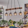 Koyoto Hanglamp, Kogellampje, Hanglamp Natuurlijke kleuren, Zwart, 4-lichts