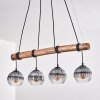 Koyoto Hanglamp, Kogellampje, Hanglamp Natuurlijke kleuren, Zwart, 4-lichts