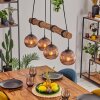 Koyoto Hanglamp, Kogellampje, Hanglamp Natuurlijke kleuren, Zwart, 4-lichts