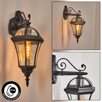 Lavajo Buitenlicht, Wandlamp voor buiten Zwart, 1-licht