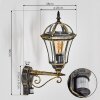 Lavajo Buitenlicht, Wandlamp voor buiten Goud, Zwart, 1-licht, Bewegingsmelder