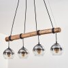 Koyoto Hanglamp, Kogellampje, Hanglamp Natuurlijke kleuren, Zwart, 4-lichts