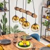 Koyoto Hanglamp, Kogellampje, Hanglamp Natuurlijke kleuren, Zwart, 4-lichts