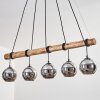 Koyoto Hanglamp, Kogellampje, Hanglamp Natuurlijke kleuren, Zwart, 5-lichts